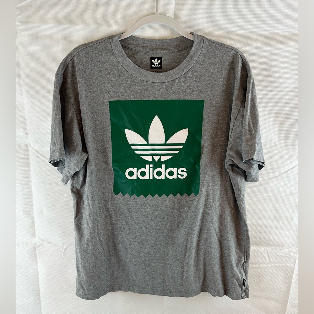 Adidas Skateboard T-Shirt. Green White Logo